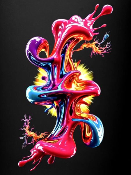 Fluide d’Art Liquide Abstrait