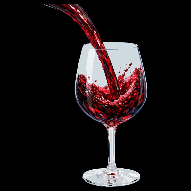 Red Wine Stream in Glass