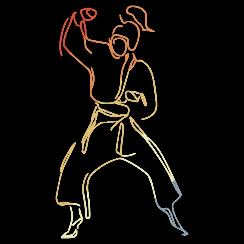 Female Karateka Drawing