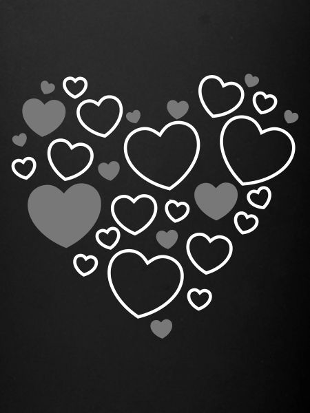 coeurs forment coeur
