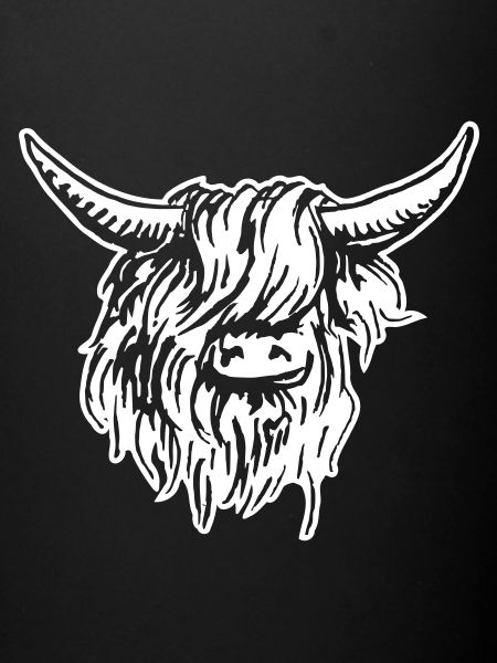 écossais highlander 03 blanc