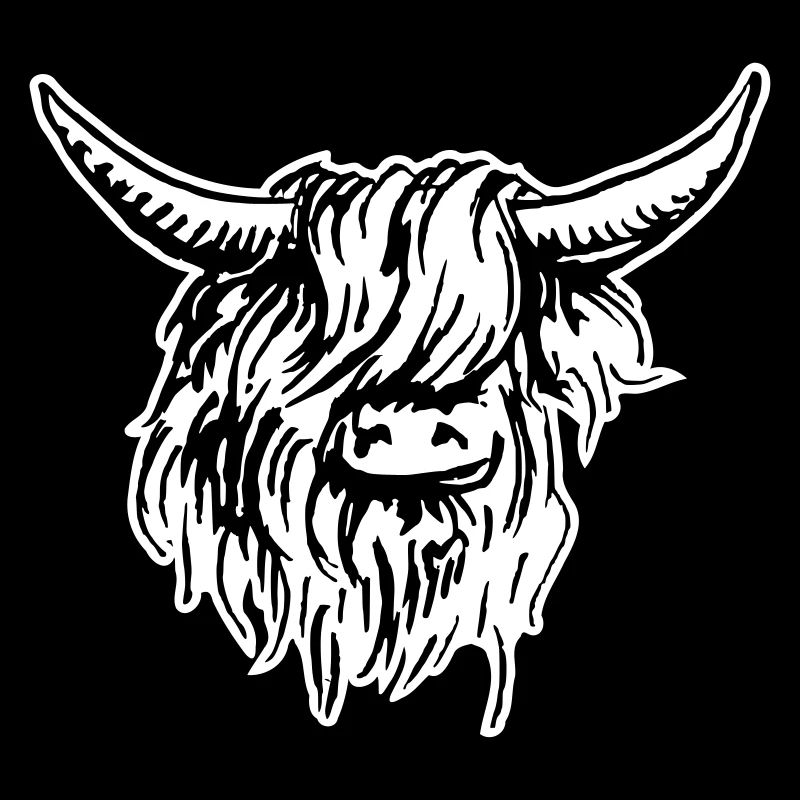 scottish highlander 03 white