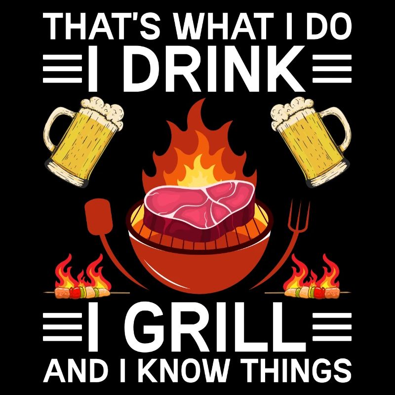 Grillen Grill Sommer Barbecue Bier Spruch