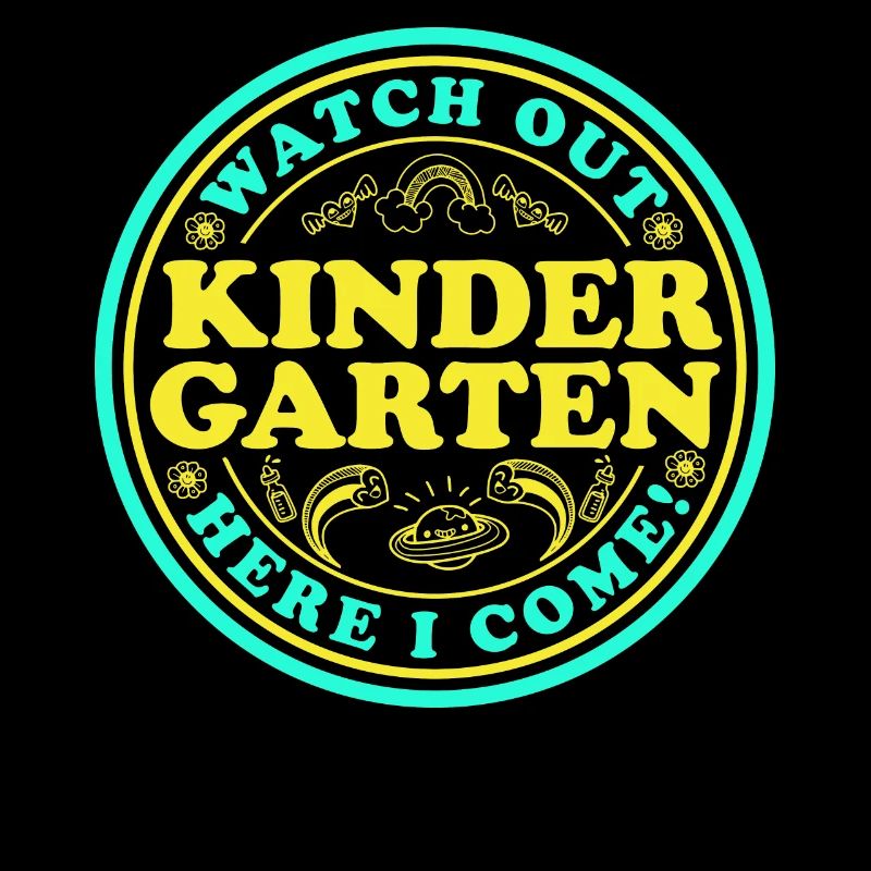 Kindergarten Kindergärtner Lehrer Regenbogenfarben