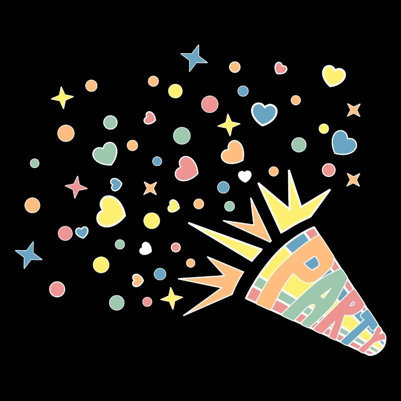Party confetti with cheerfully colored chips