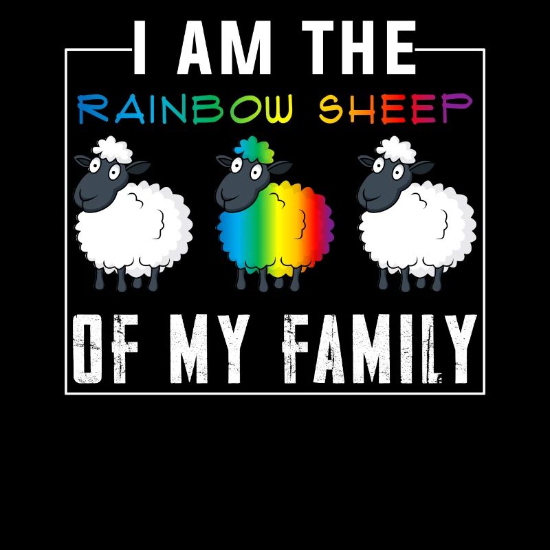 CSD Schaf Regenbogenfarben