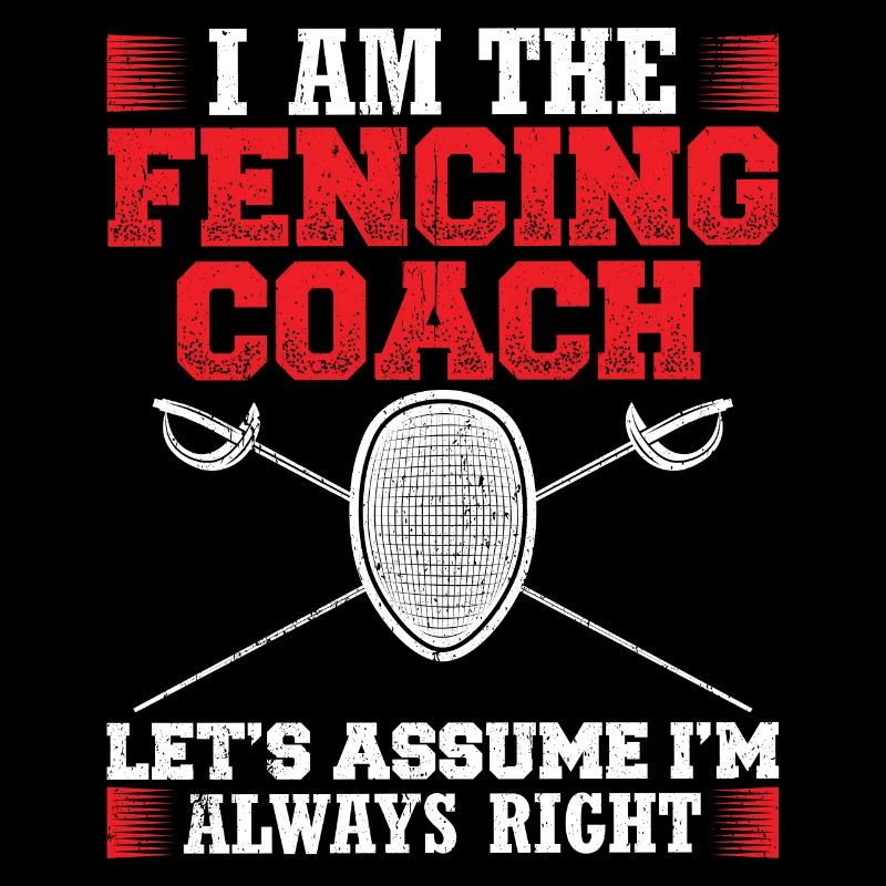 Citation de conception d'escrime sarcastique Coach d'escrime