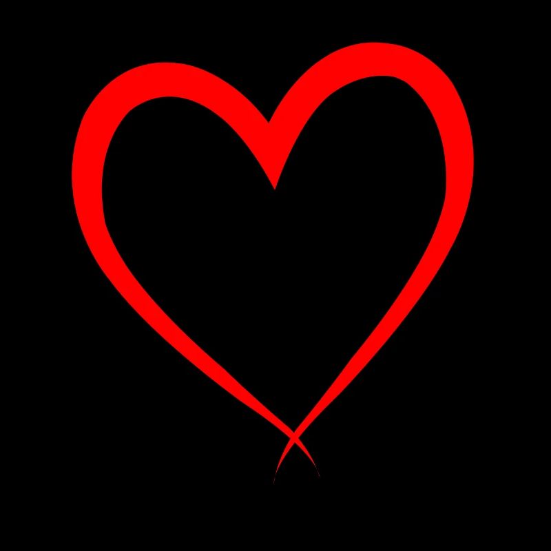Red heart, simple and elegant. In love