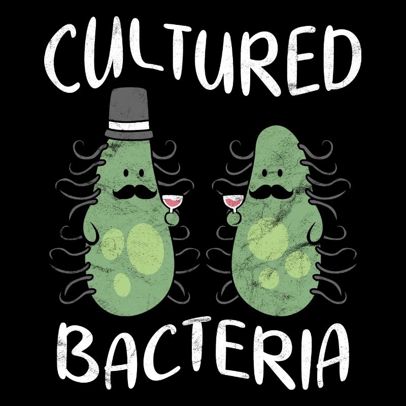 Cultured bacteria with hat