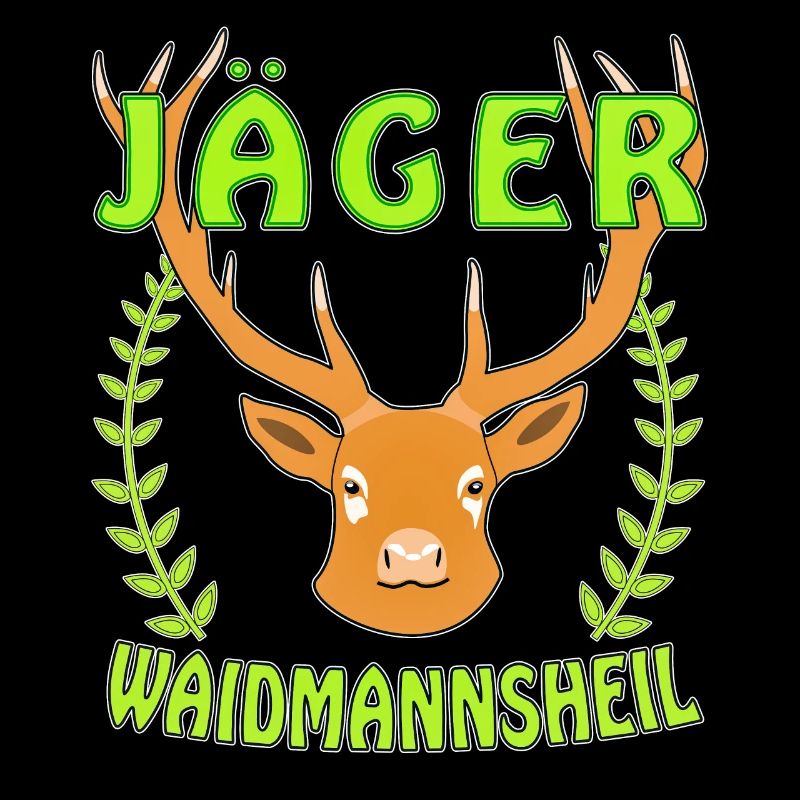 HIRSCH GEWEIH JÄGER WAIDMANNSHEIL