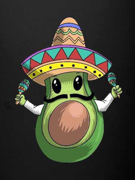 Tee-shirt avocat guacomole mexicain
