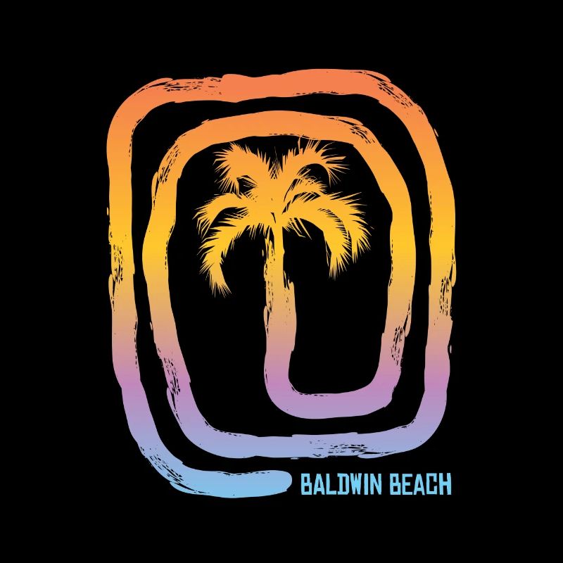 Cool Baldwin Beach Maui Hawaii Palm Tree Souvenir
