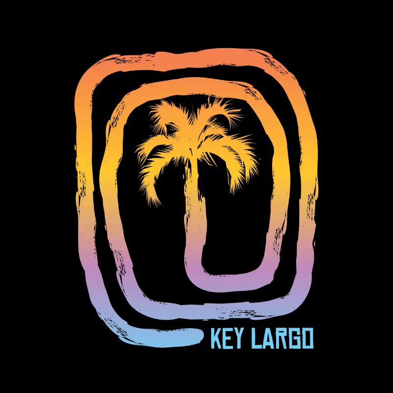 Cool Key Largo Florida Palm Tree Souvenir Vacances