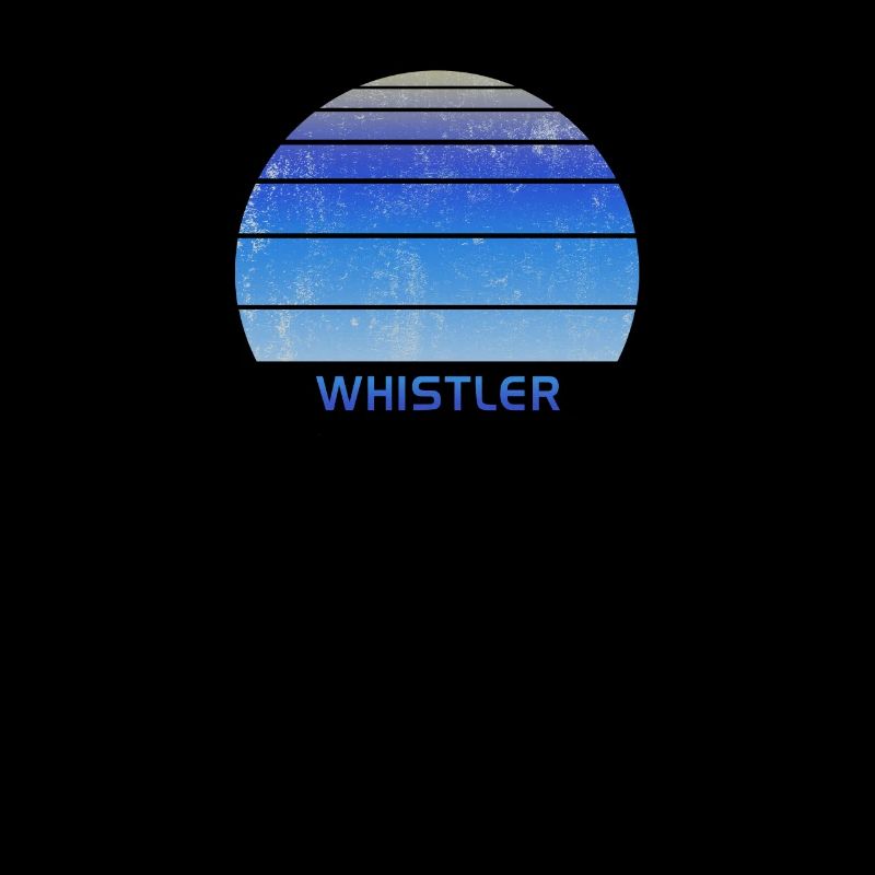 Retro Whistler Canada Sunset Outdoors Fan Ski