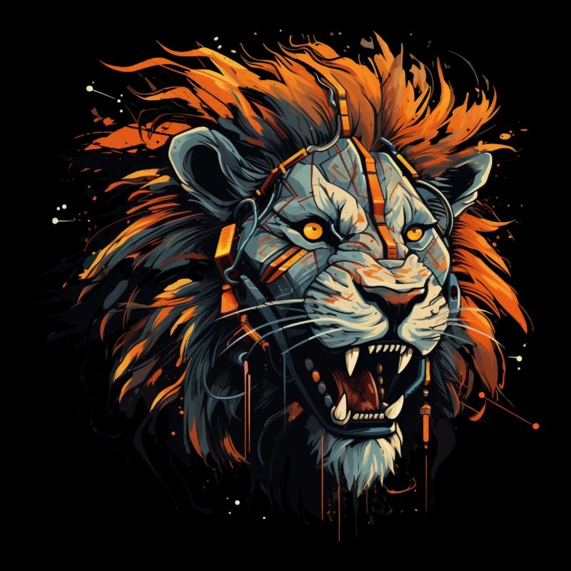 Conception de la tête de lion