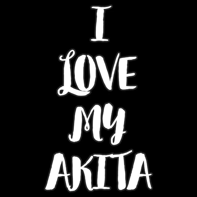 J’aime mon Akita (blanc)