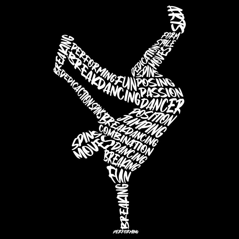 Breakdance Breakdancer Typography Kids Boys