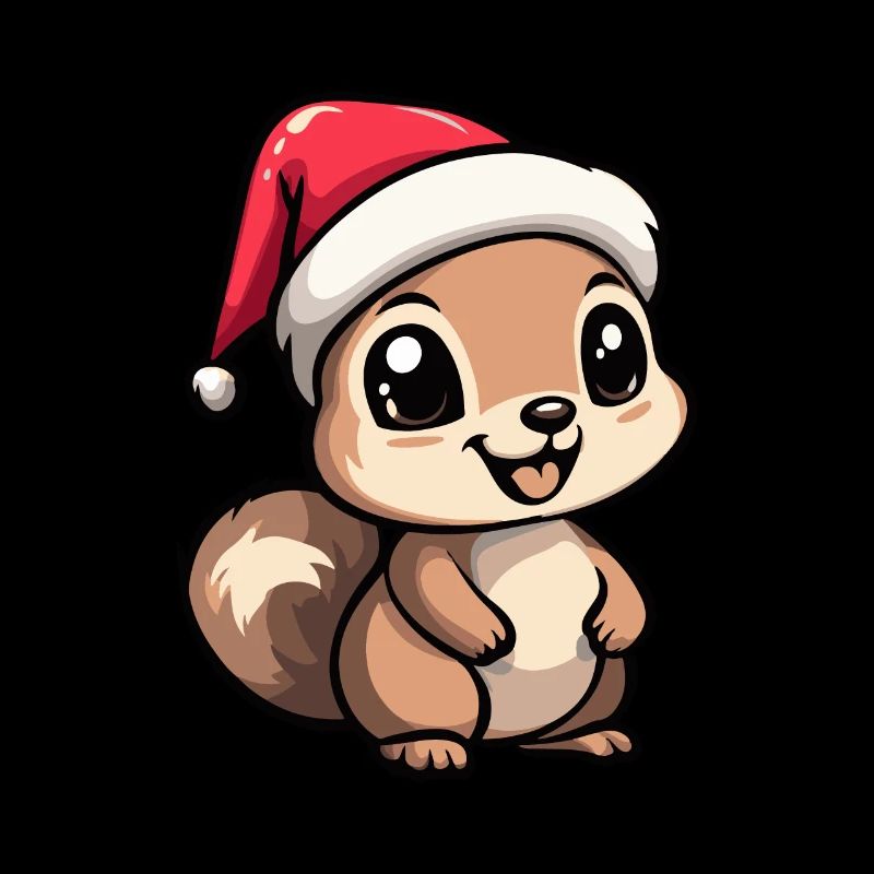 Écureuil Noël mignon