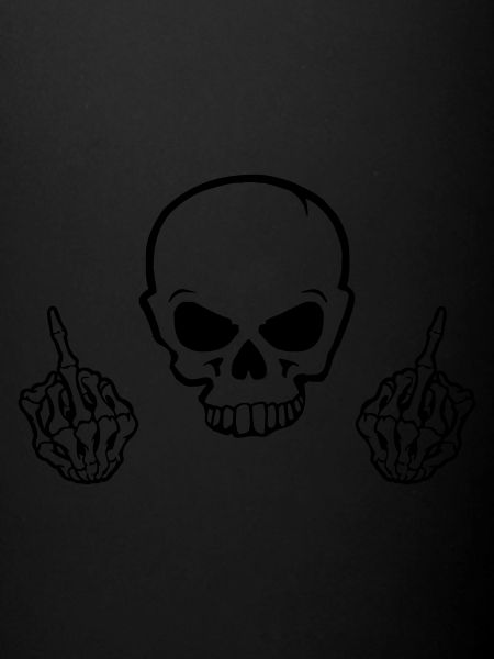 skull middlefingers