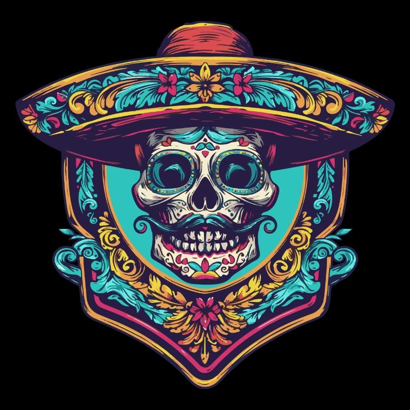 Crâne Mexicain Sombrero