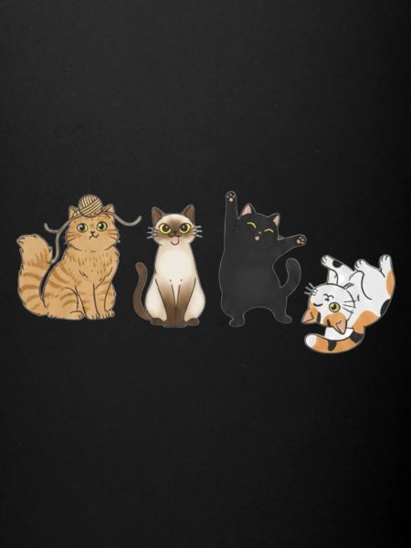Four playful cats