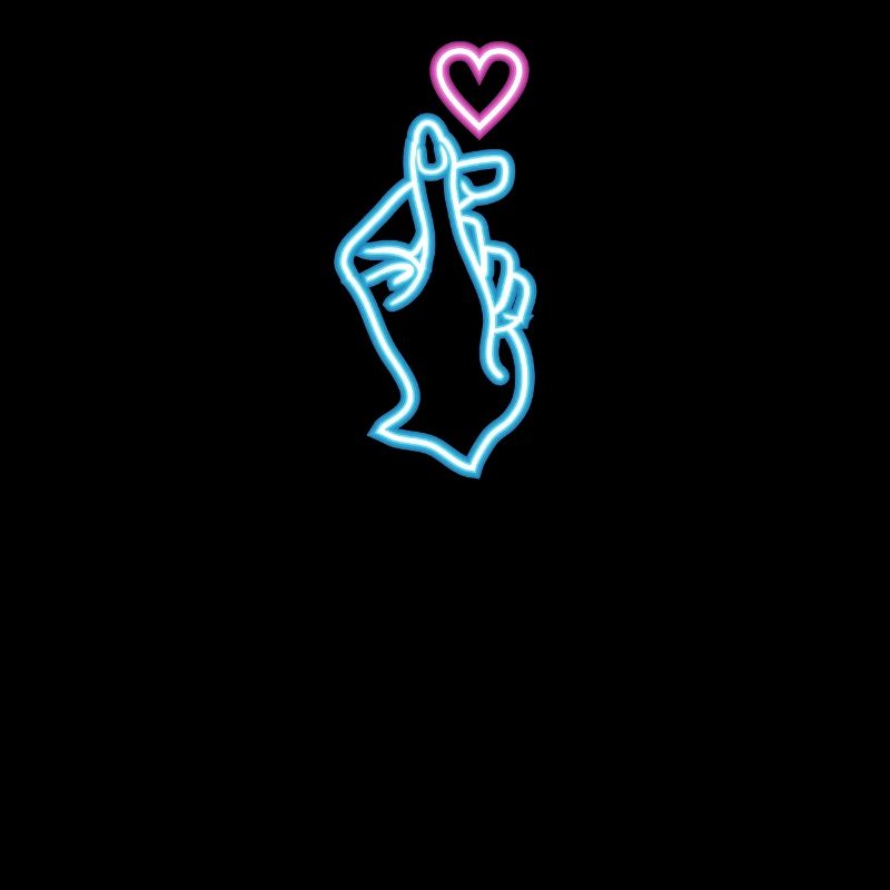Saranghae Hand Finger Herz K-Pop