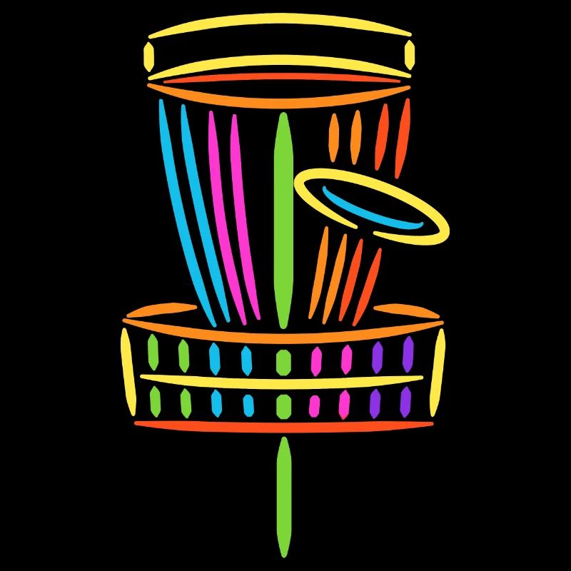 Discgolfer bunt Discgolf Spieler Disc Golf