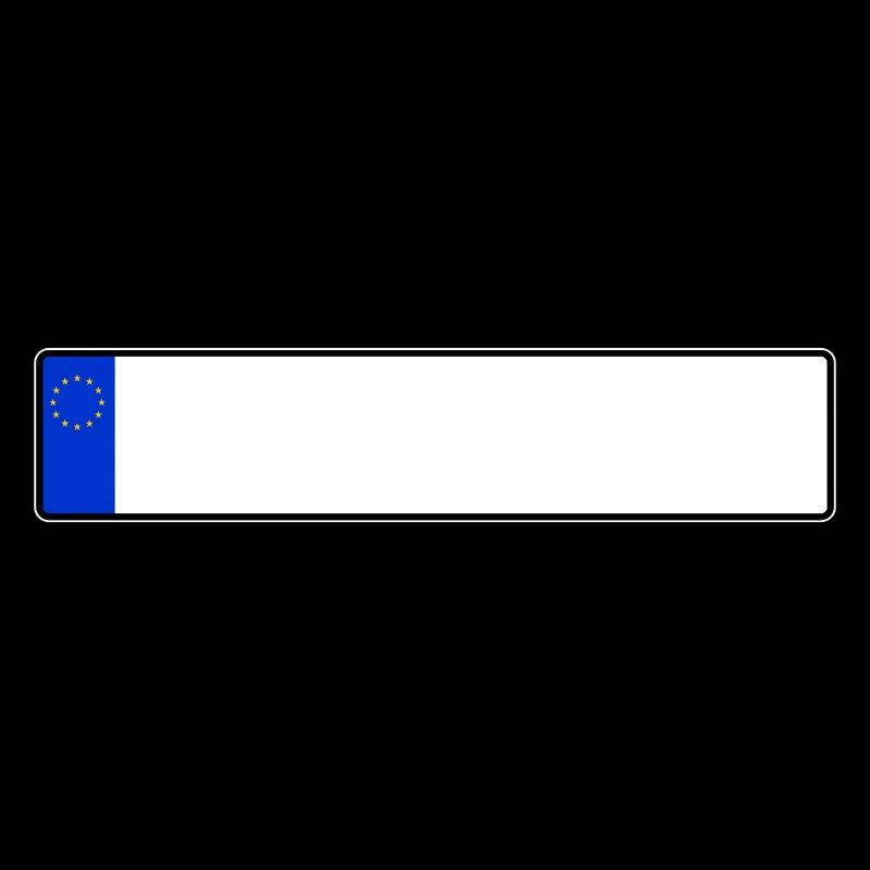Plaque d'immatriculation vierge longue UE