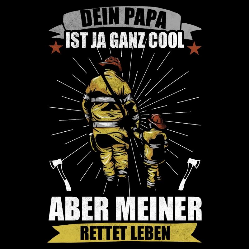 Feuerwehr Papa Rettet Leben Feuerwehrmann Geschenk