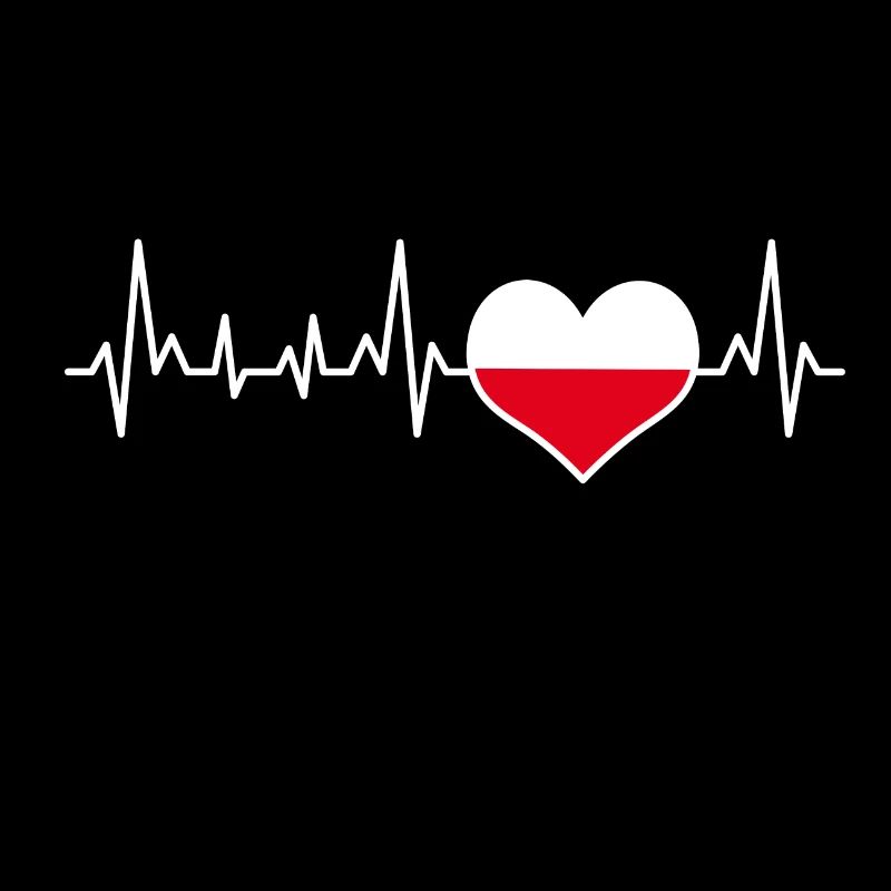 Pologne Drapeau cadeau Heartbeat