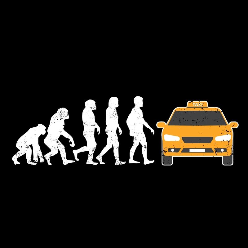 taxifahrer evolution taxi fahren auto cab geschenk
