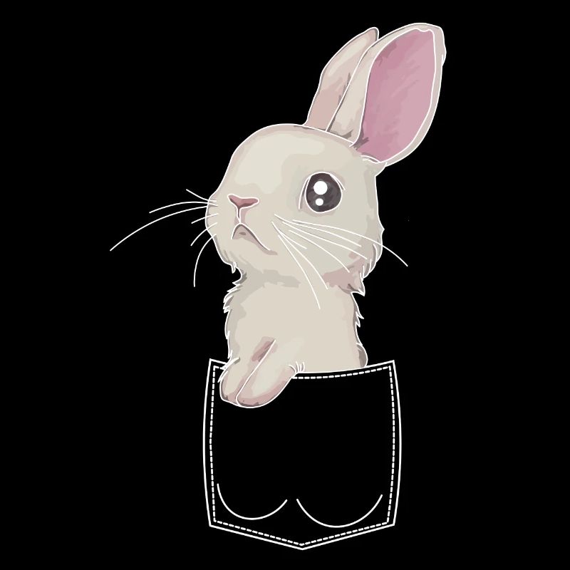 Lapin dans la poche de poitrine