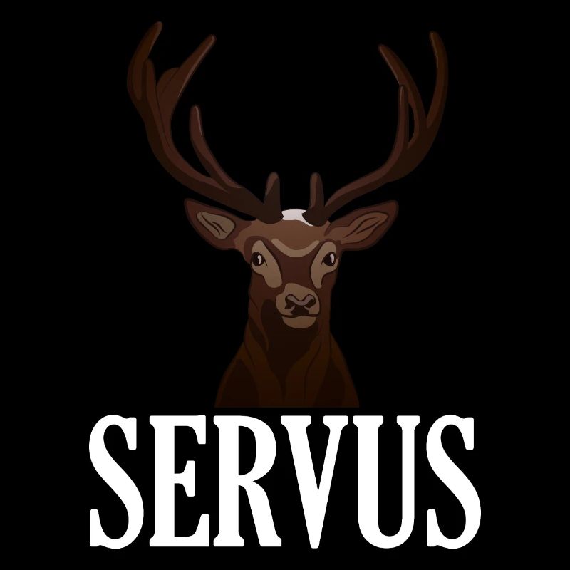 Servus Hirsch Hirschkopf Motif