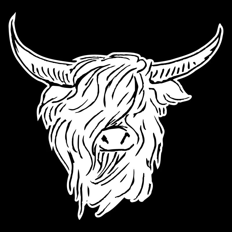 écossais highlander 02 blanc