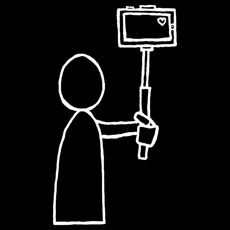 Homme faisant des selfies