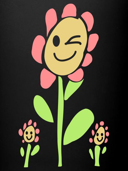 fleur au visage joyeux
