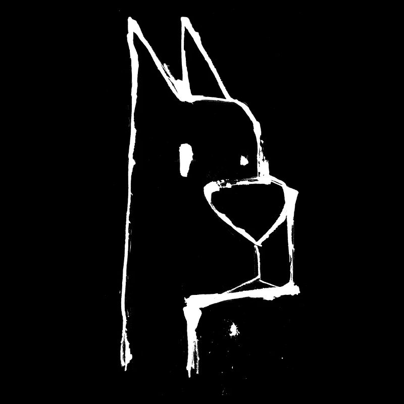 Chien de dessin animé mignon 04 blanc