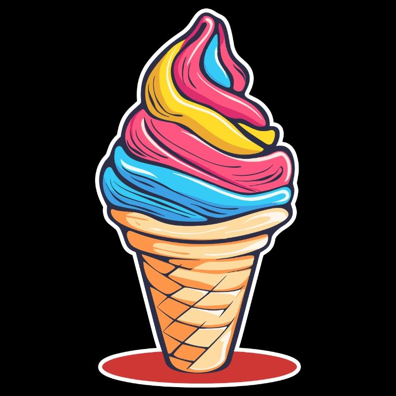 Arc-en-ciel de crème glacée