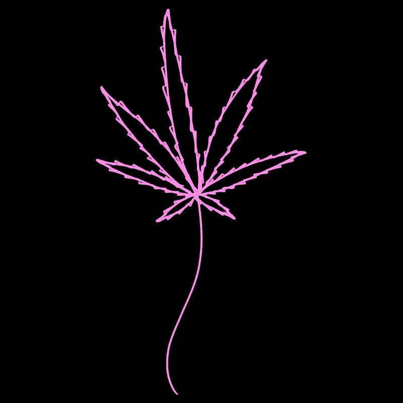Weed Leaf Pink Einfach