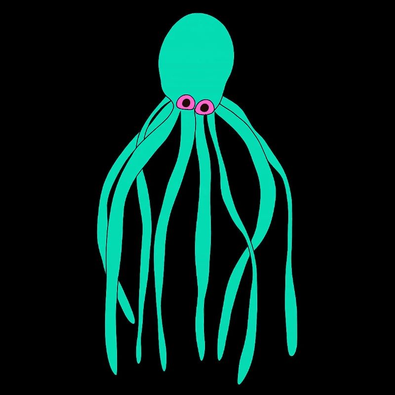 Turquoise Octopus Pop Art Print
