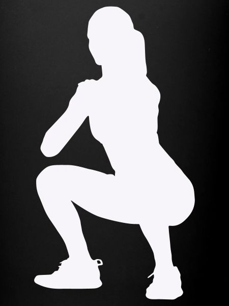 Frau Silhouette Squat