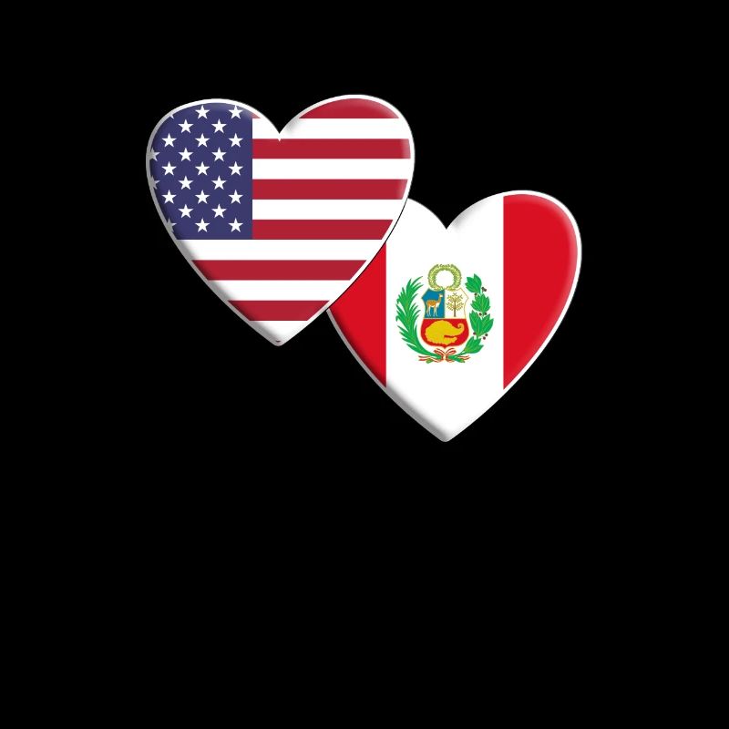 USA American Peru Peruvian Flag Patriotic Pride