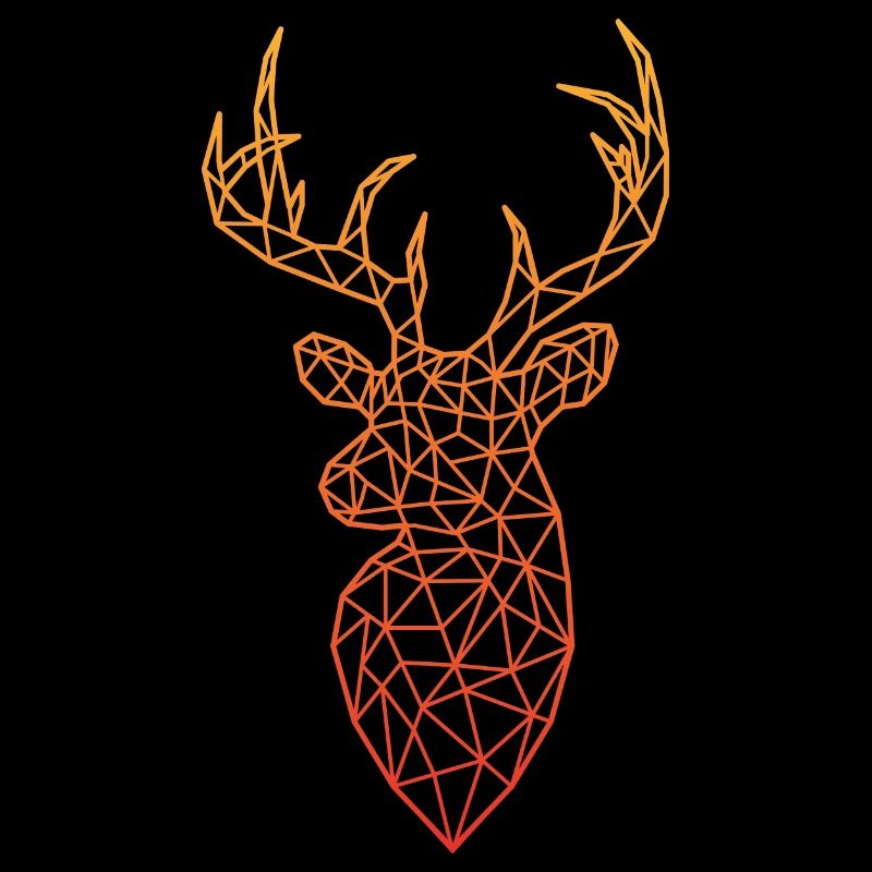 Cadeau de chasseur géométrique cerf sauvage polygone