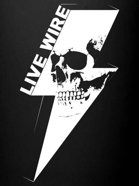 live wire skull white