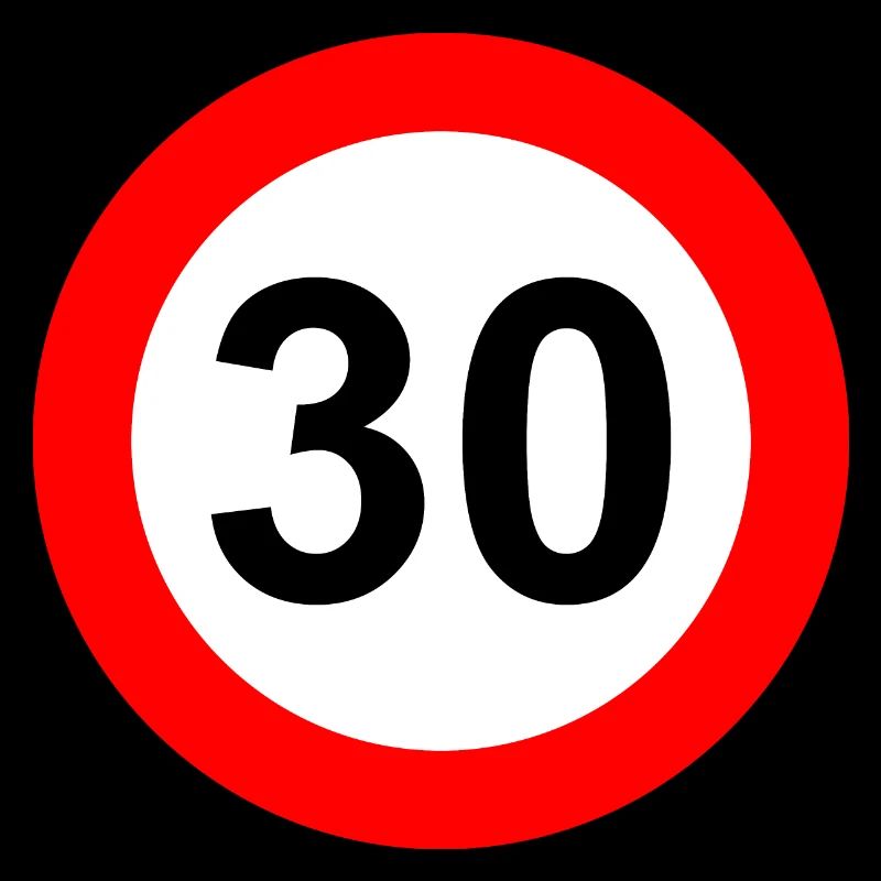 Panneau routier limite de vitesse 30