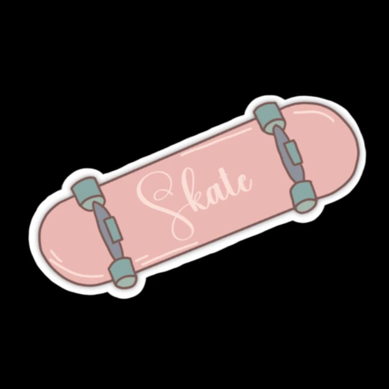 Pink skateboard