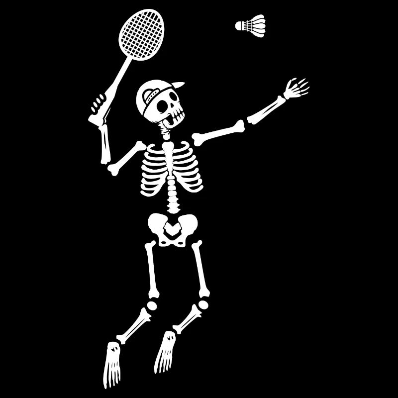 Badminton player skeleton badminton