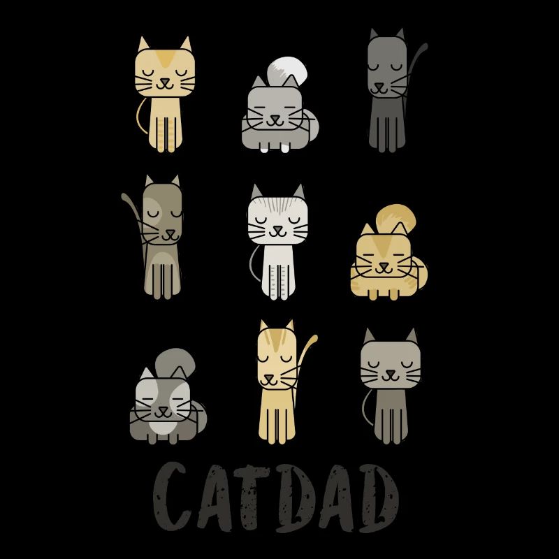 Catdad chat papa illustration de chat mignon