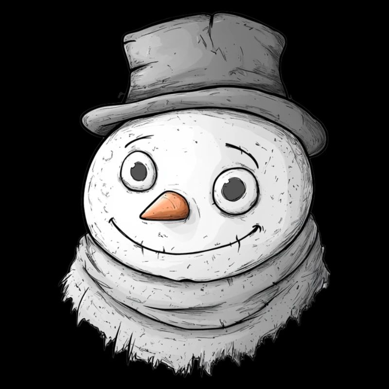 Friendly Snowman – Funny Comic Design