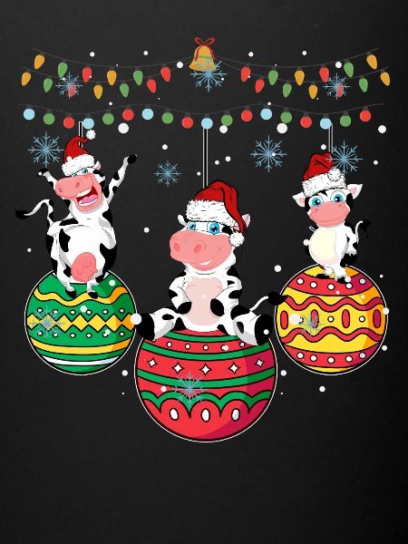 Vache bébé noël
